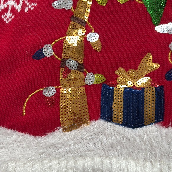 United States Sweaters-Christmas/Holiday Sequins Palm Tree Sweater Size S - Picture 6 of 10